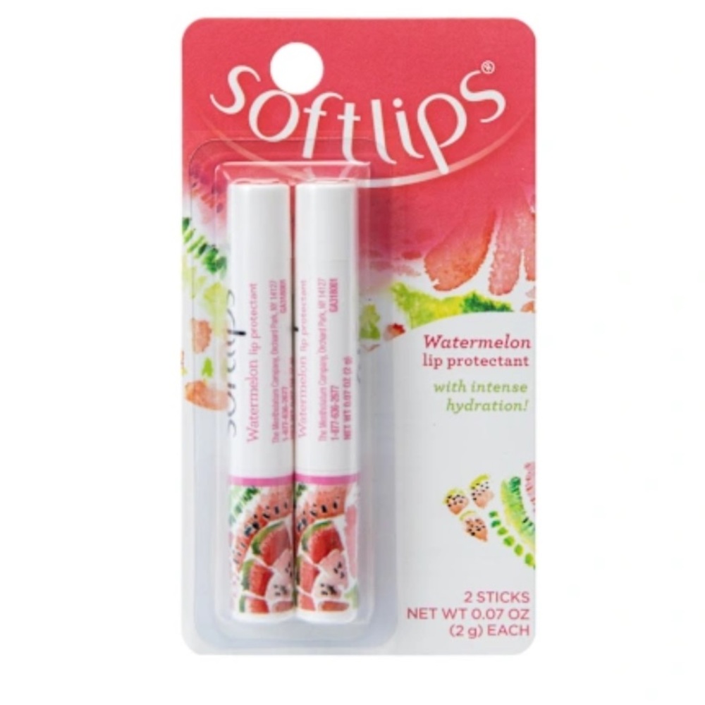 Soft Lips Watermelon Lip Protectant Sticks 0.07oz 2-Pack